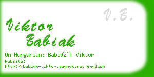 viktor babiak business card